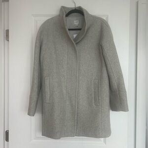NWT J Crew Heather Gray Wool Coat size 6
